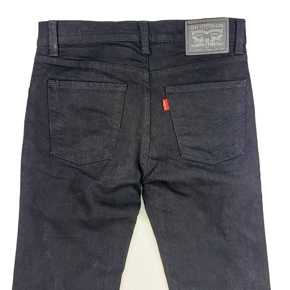 NEW Levi's 510 Boys Stretch Skinny Jeans Sz 14 Reg 27W  27L Slim Fit Black Levis - Picture 8 of 9